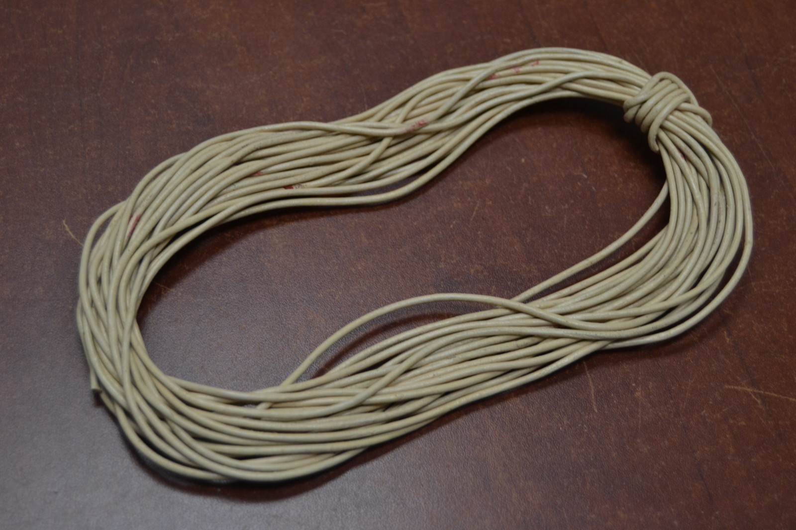 10 METER BROWN FAUX LEATHER BEADING CORD STRING 2MM #T-2761B