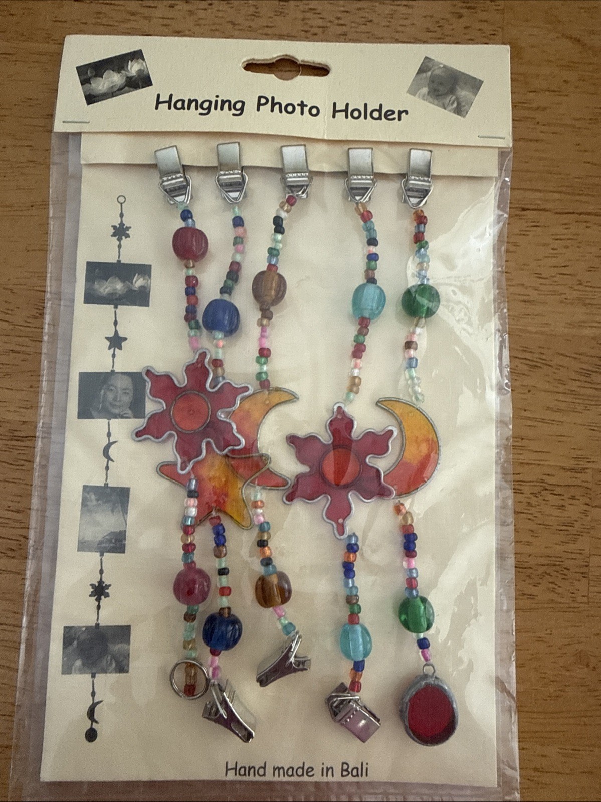 Celestial & Beads Hanging Photo Holder handmade in Bali *PIER ONE*