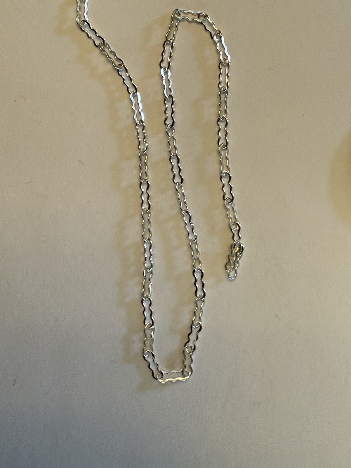sterling silver flat peanut chain 5×1.7mm, 5ft