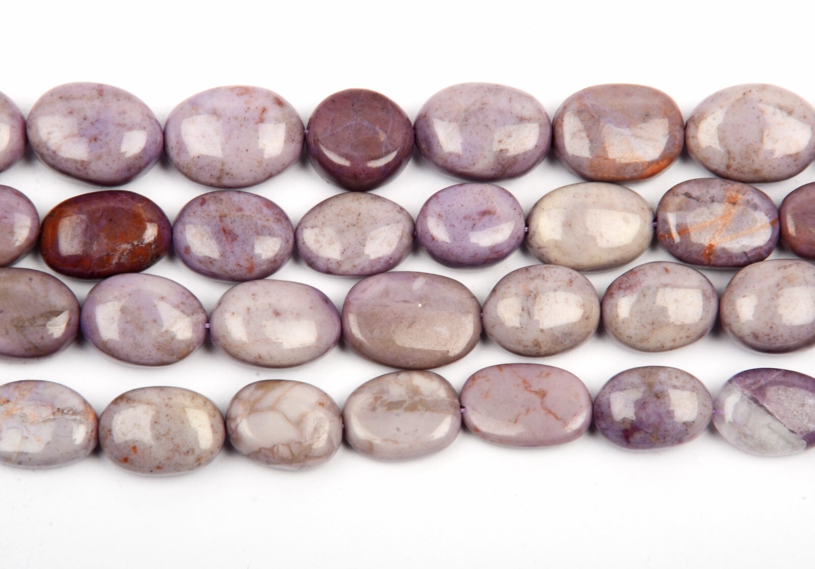 10×13-11x15MM Rare Lavender Jade 13 Inch Strand Gemstone Beads Smooth Oval Shape