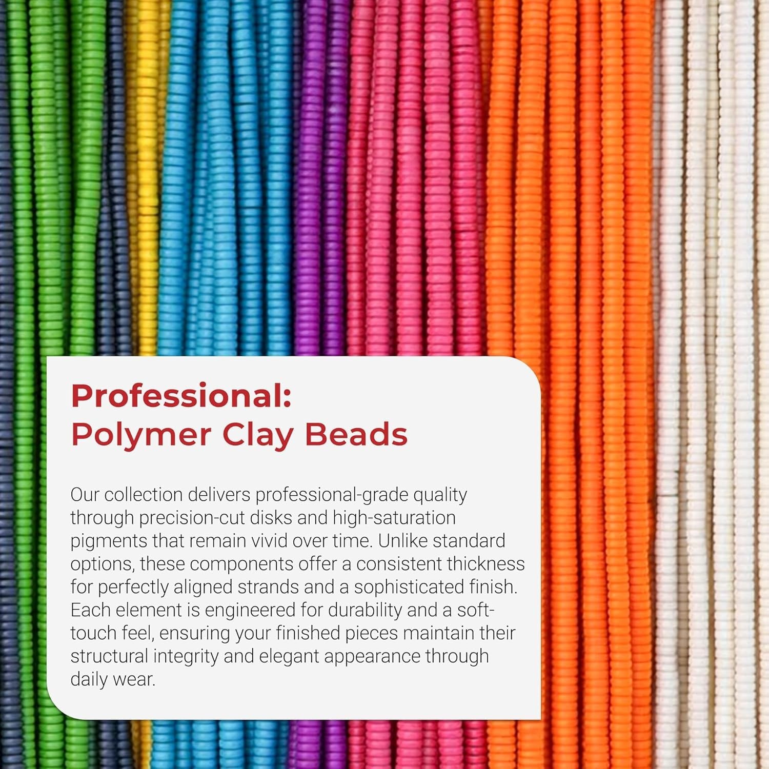 Gold Heishi Beads 6mm – 3000 Flat Polymer Disc Clay Beads for Adult Jewelry M…