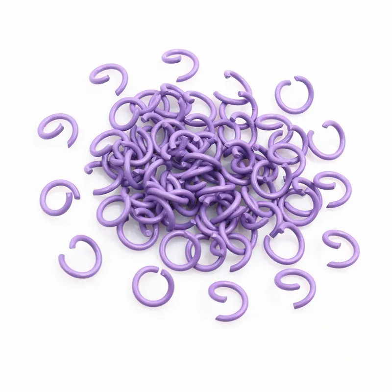 200Pcs 6/8/10Mm Colorful Metal Open Jump Rings for Necklace Chains Split Rings D