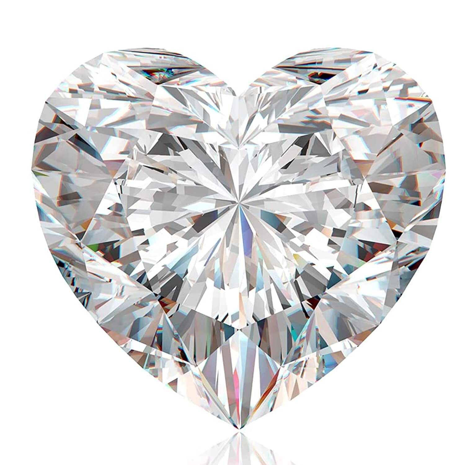 SAVEARTH DIAMONDS Lab Created Moissanite Loose Diamond 6.5MM Heart Cut Diamon…