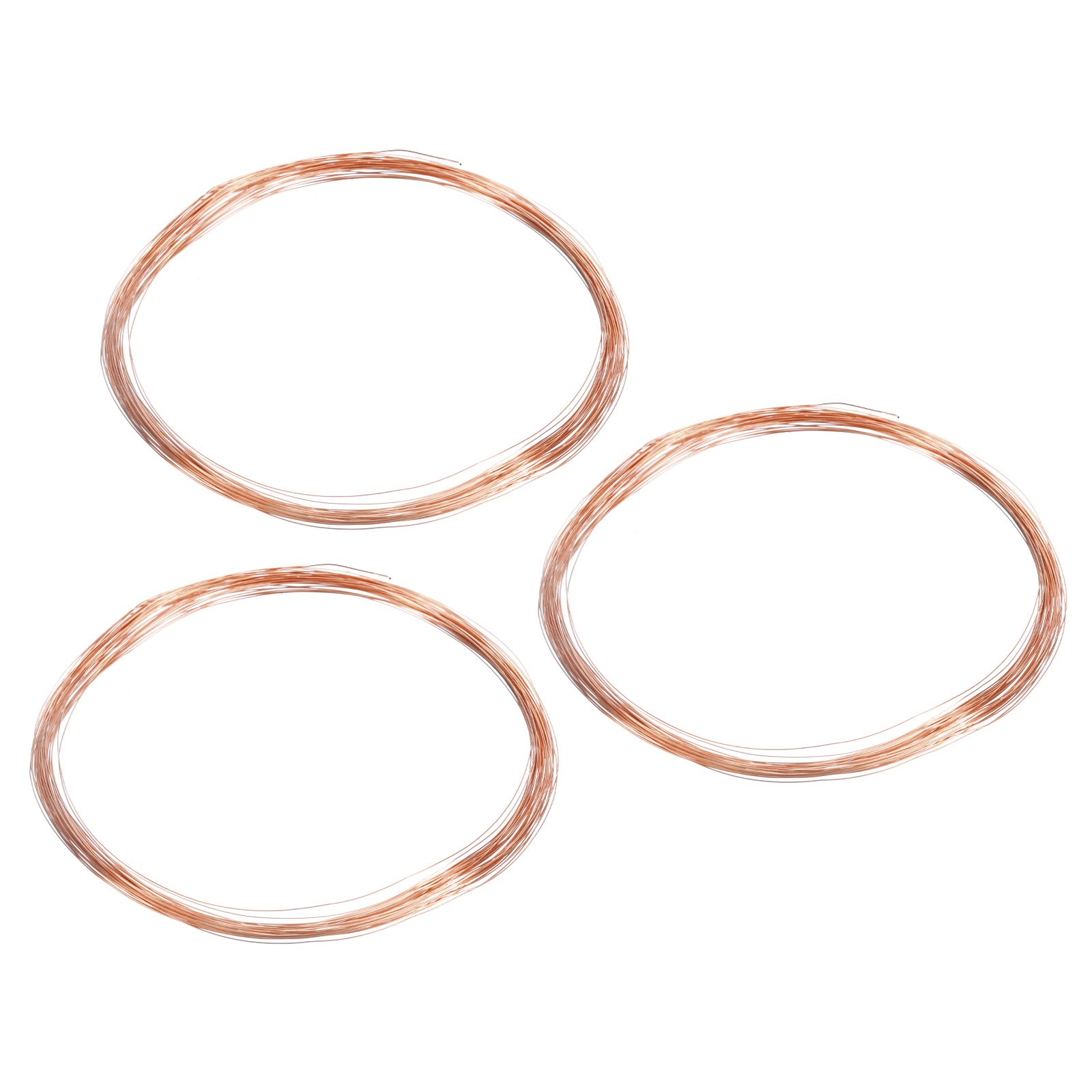3Pcs 32.8′ Solid Bare Copper Wire 30# 0.25mm 99.9% Pure Copper Soft Beading Wire