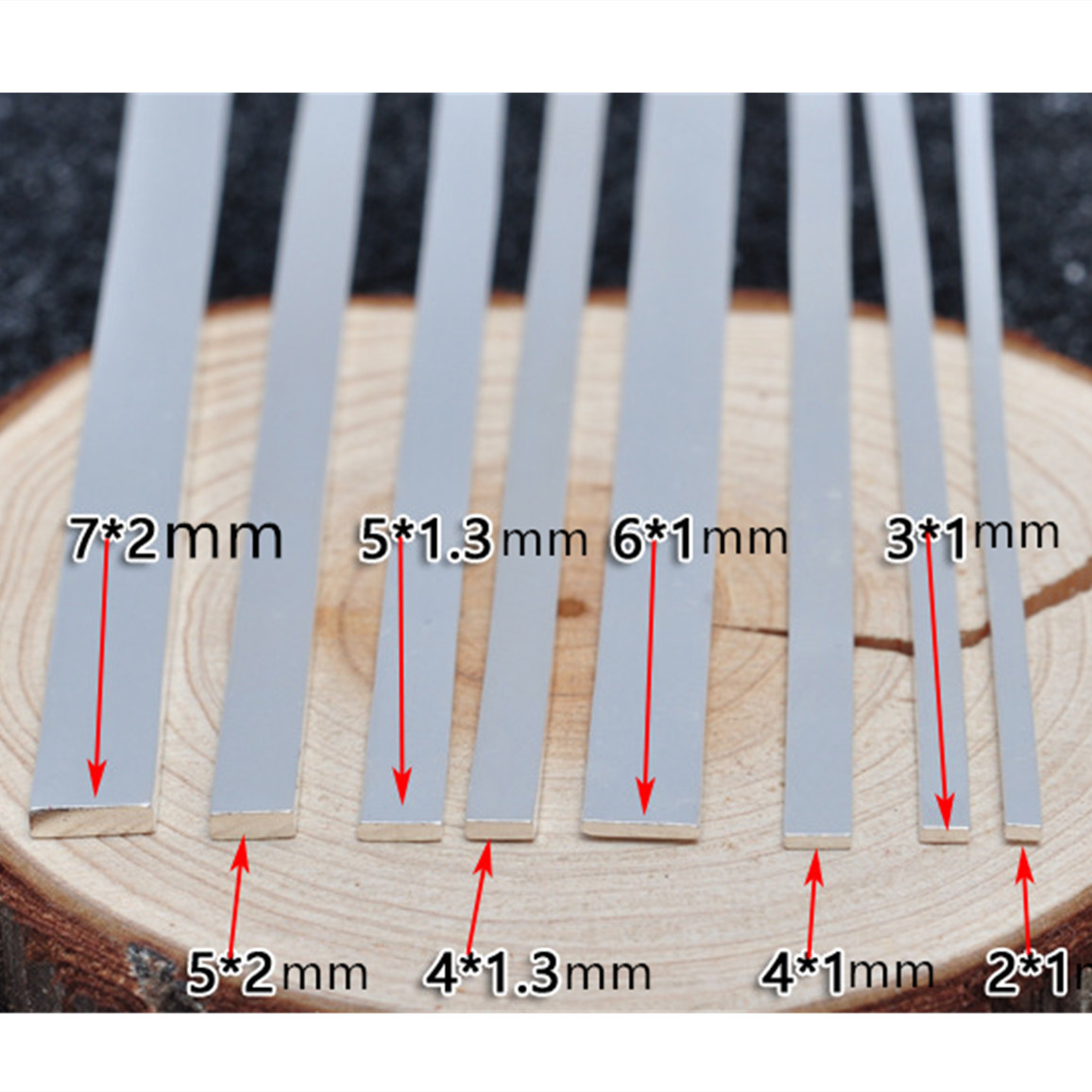 925 Sterling Silver Rectangle Flat Wire Cuff Ring Blank for Jewelry Making 100mm