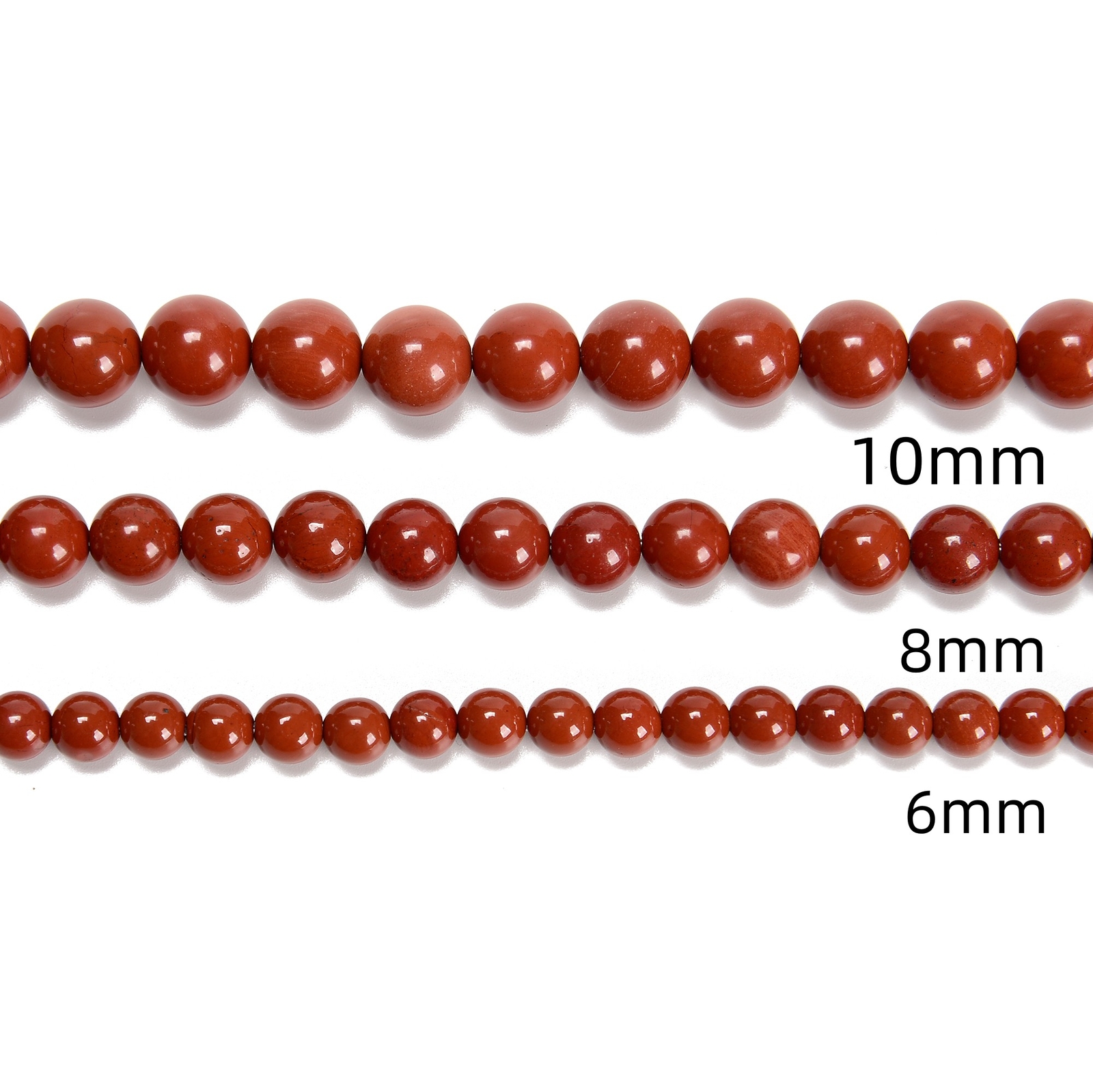 Natural Red Poppy Jasper Smooth Round Beads 4mm 6mm 8mm 10mm 12mm 15.5″ Strand