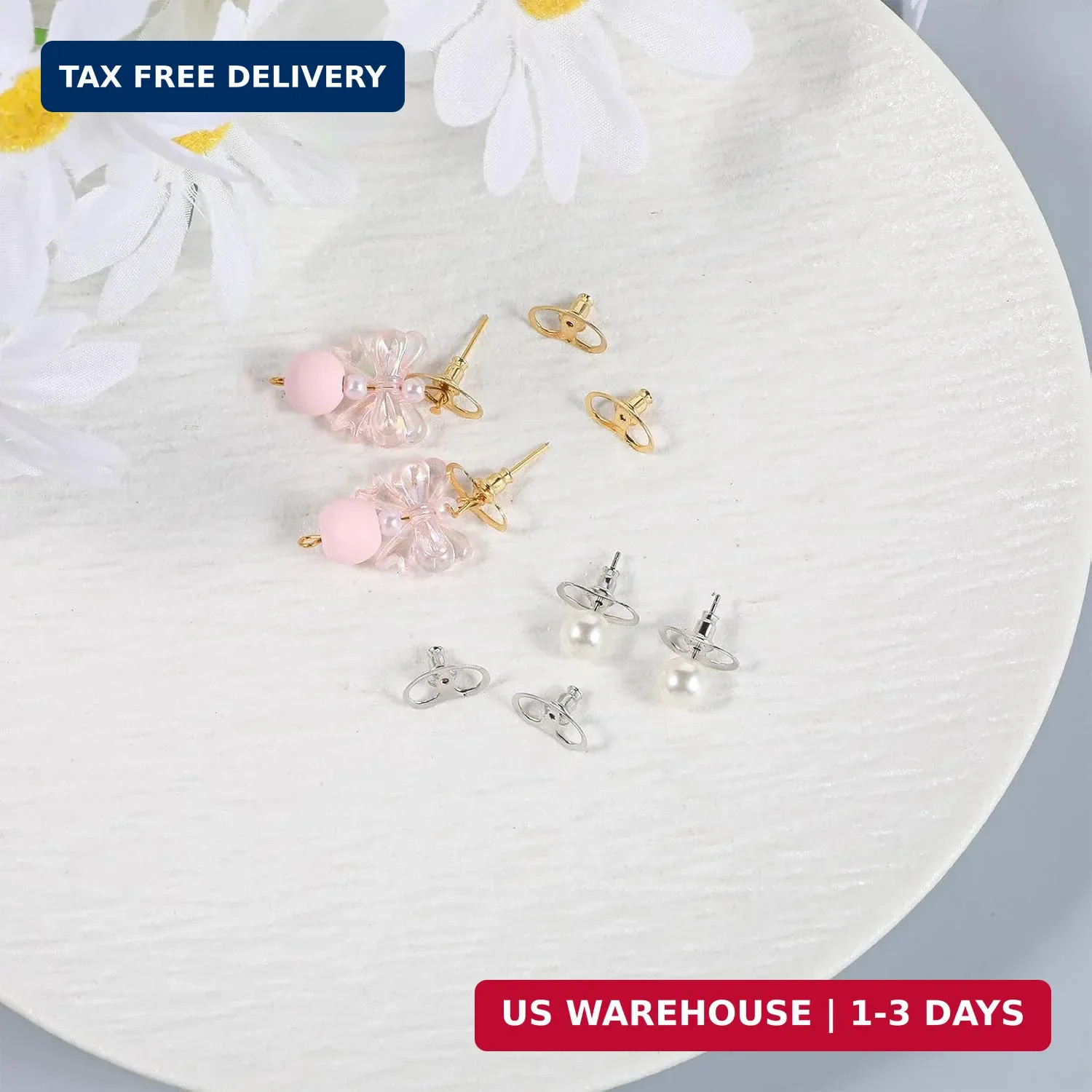 8PCS Earring Lifters Backs for Droopy Ears, Large Earring Backs Replacements …