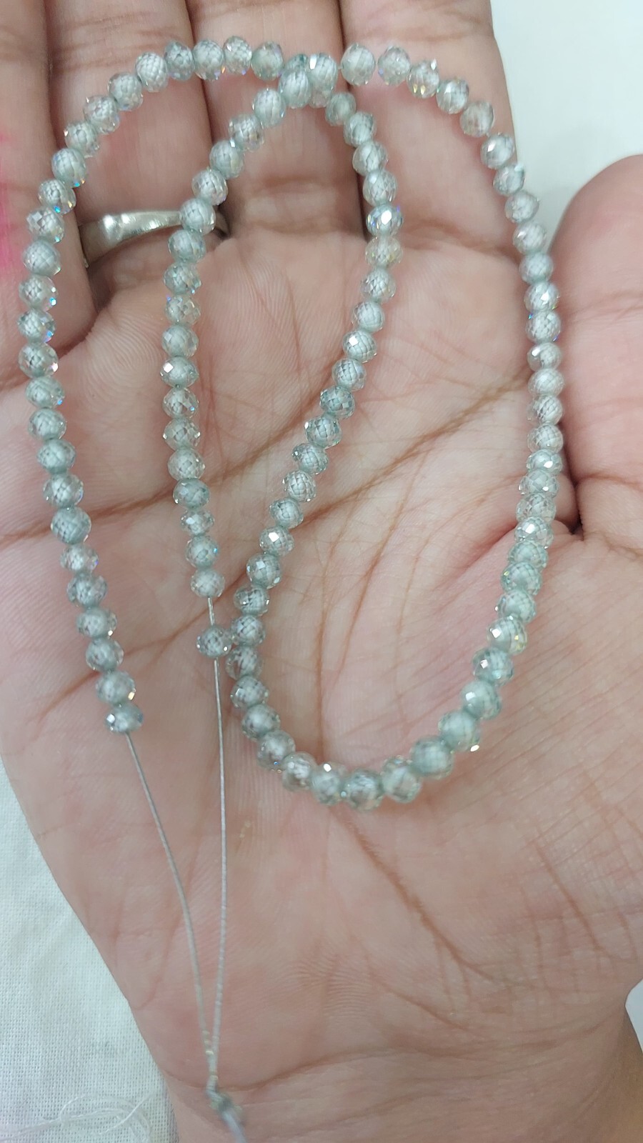 4 MM Blue Moissanite Faceted Beads Hand Made| AAA Cut for jewelry other bracelet