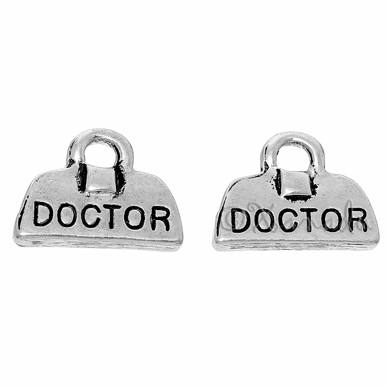 Doctor Bag Wholesale Antique Silver Plated Charm Pendants C7661 – 5, 10 Or 20PCs