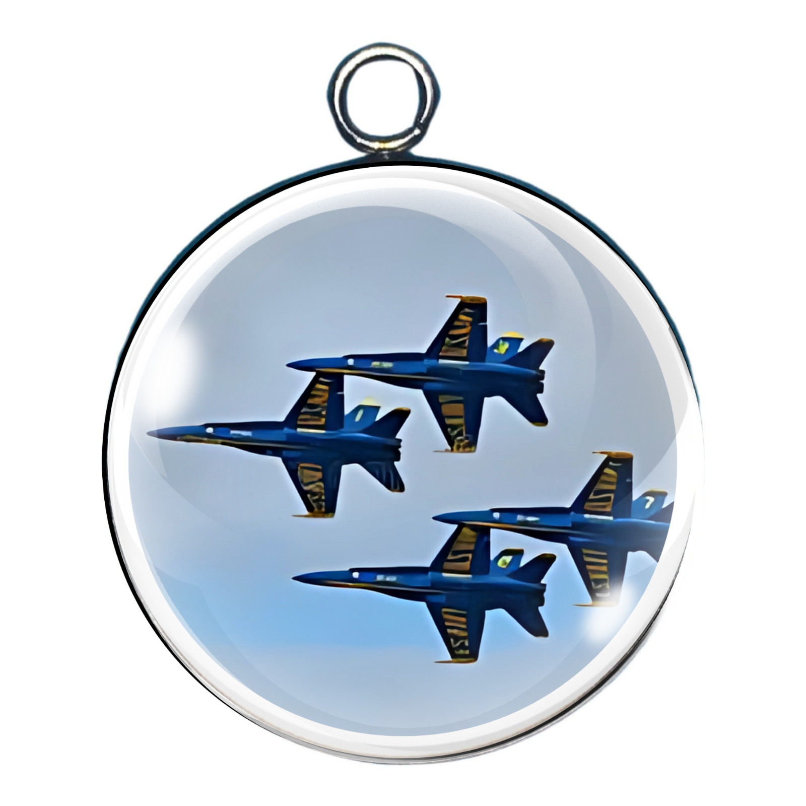 Blue Angels Glass Cabochon Charms | Navy Jet Jewelry | Pick Your Style 1–9