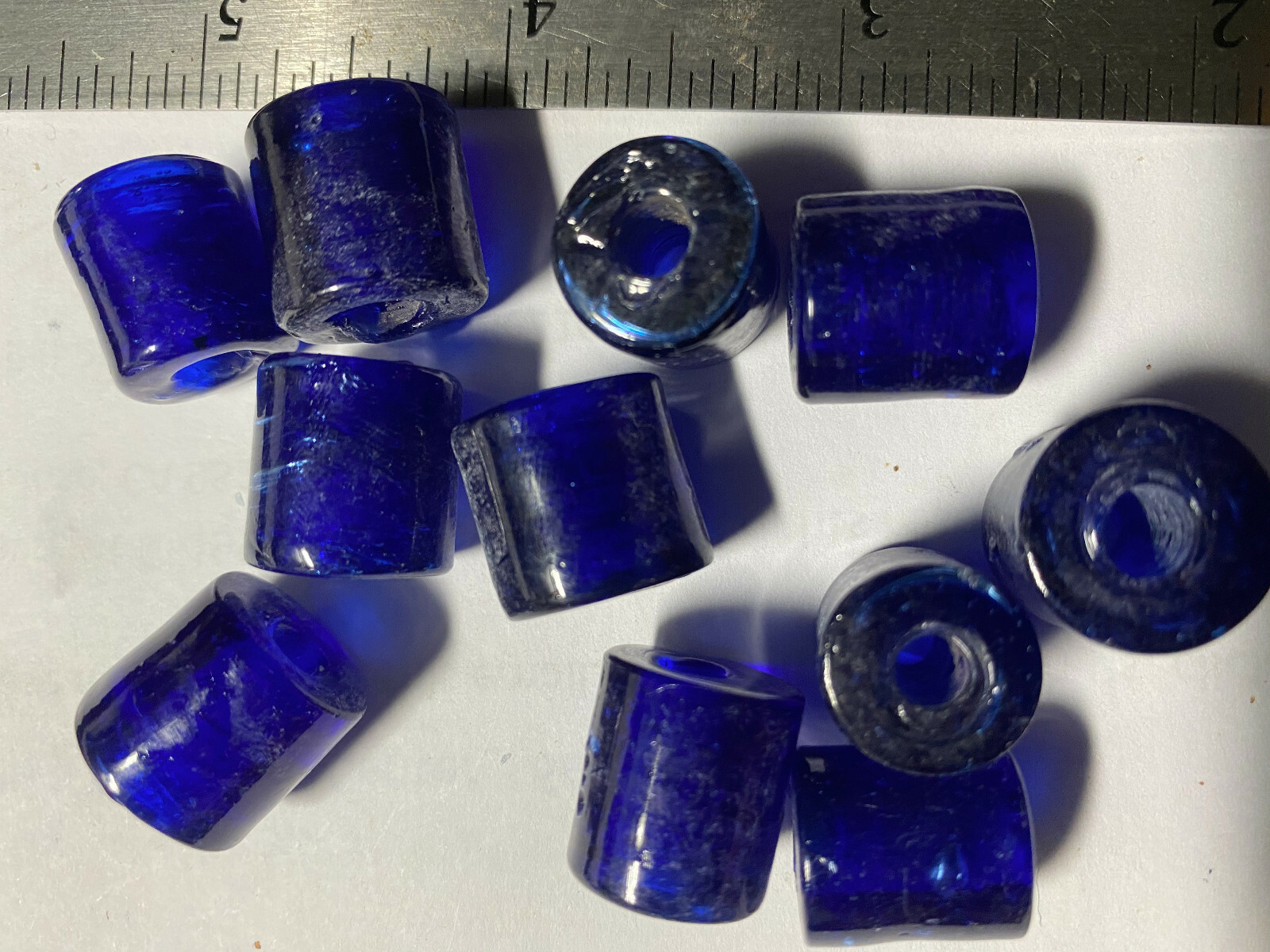 Large Hole Glass Tube Beads for Macrame 6mm to 10mm