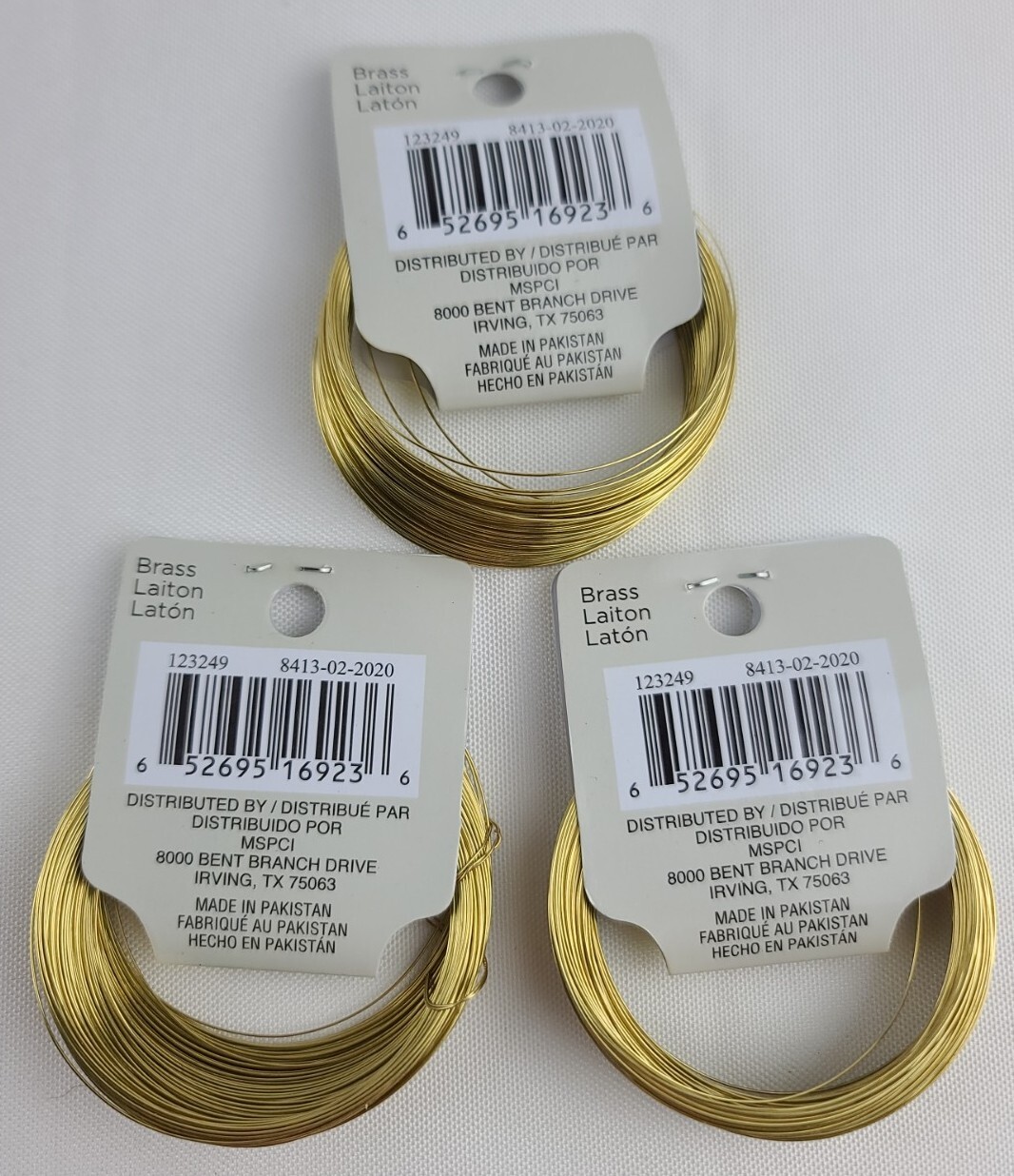 Brass Bead Landing 26 Gauge Gold Wire (lot Of Three 30 Yard Rolls)