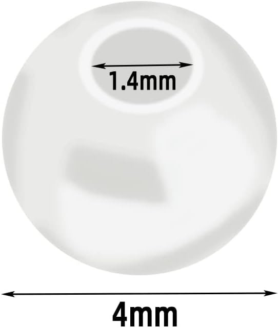 2000 Pieces White Pearl Beads for Jewelry Making 4mm Plastic Small, white