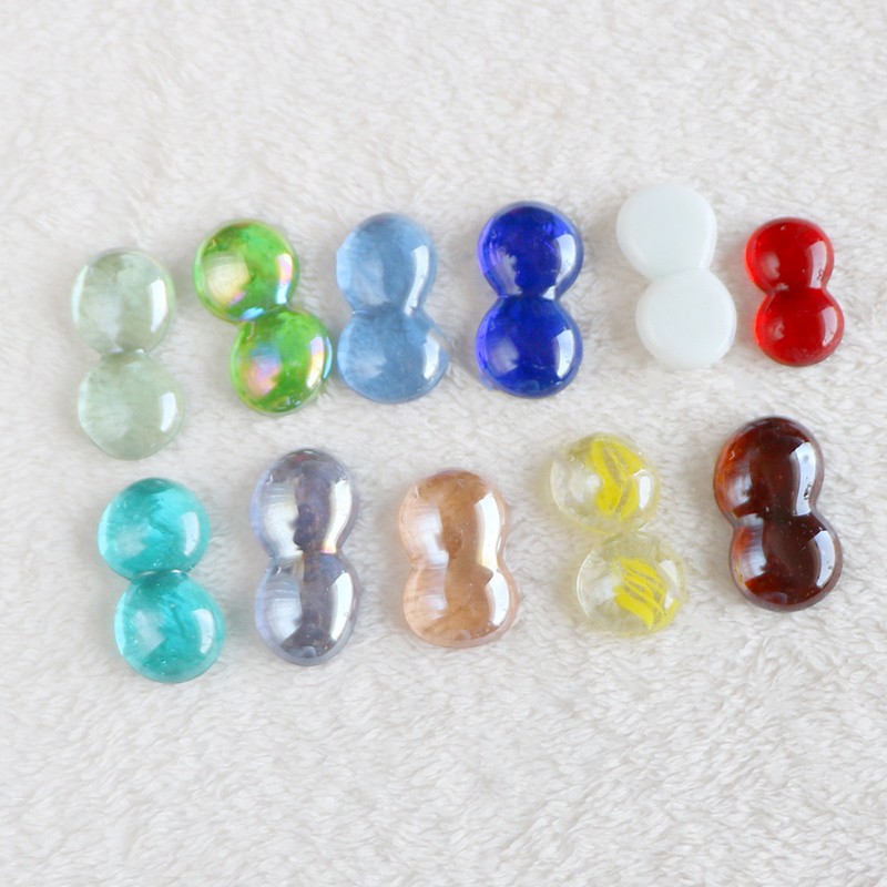 Figure-8 Glass Flat Beads Marbles Vase Fish Tank Decoration DIY Craft Home Decor