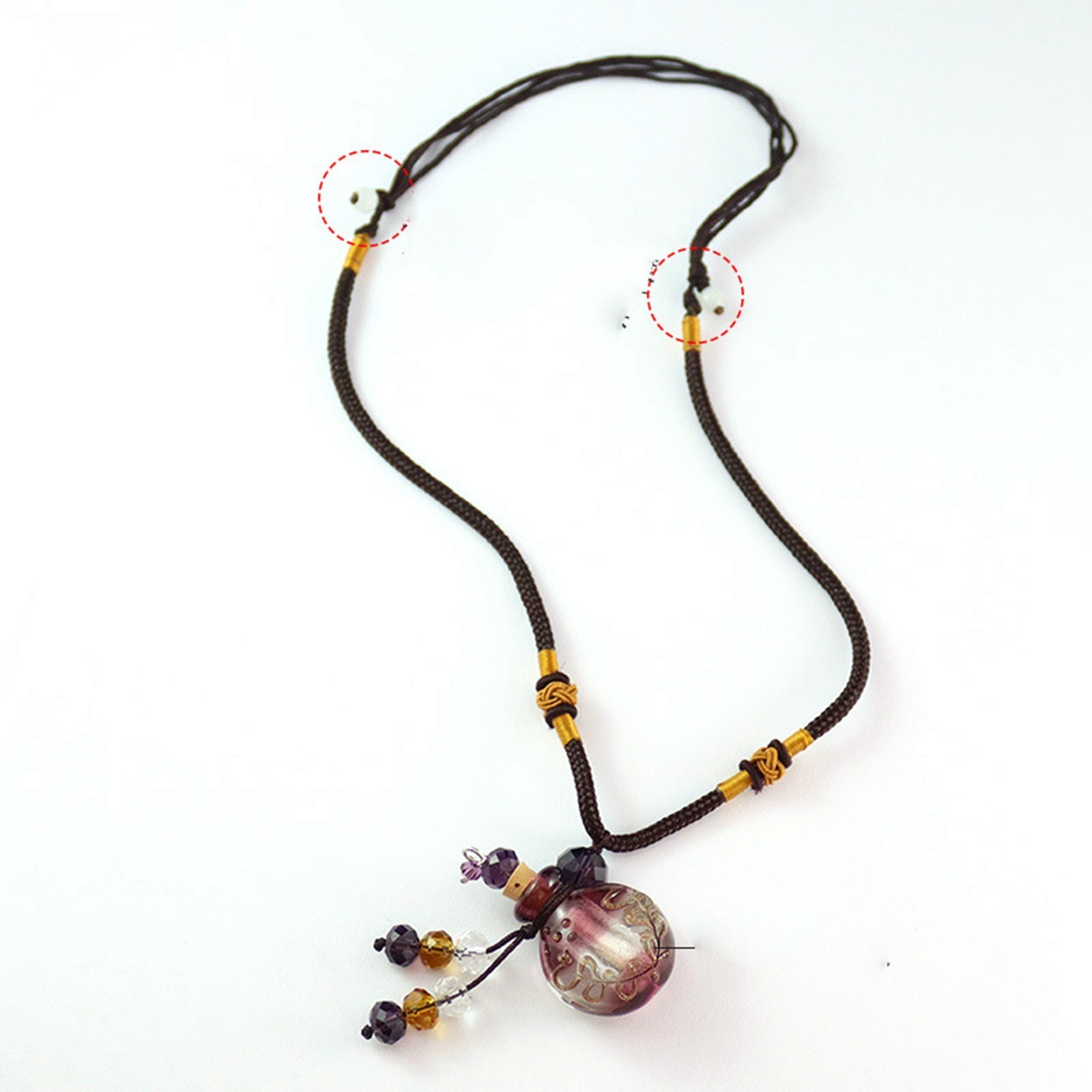 Glass Vial Bottle Pendant Necklace Perfume Empty Essential Oil Diffuser Handmade