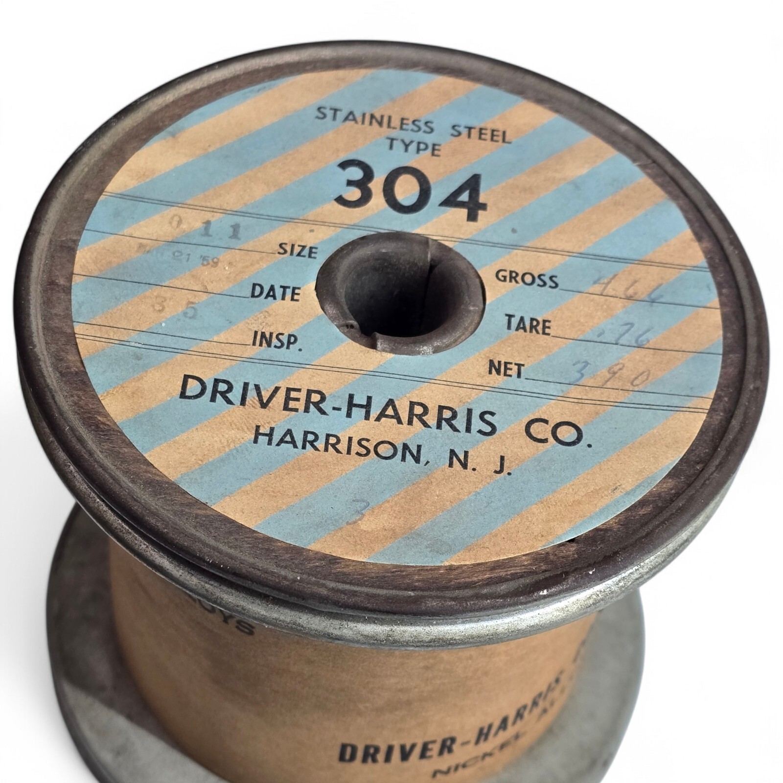 Vintage 1959 NEW SPOOL 304 Stainless Steel Round Wire .011″, Approx 12,000 Feet