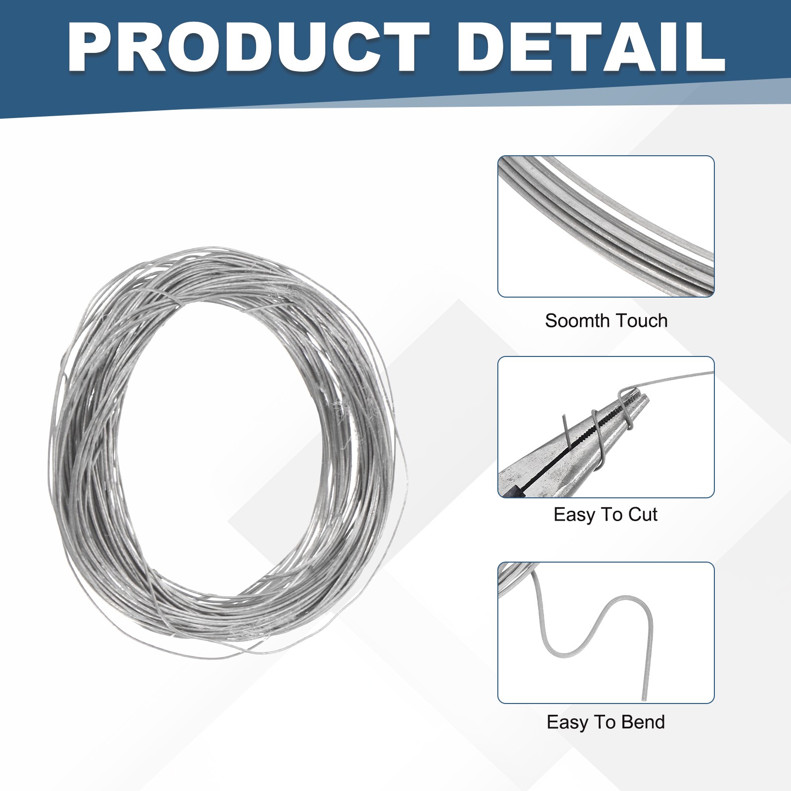 Titanium Wire, 10 Feet x 0.2mm 32 Gauge TA1 Titanium Soft Wire, Silver Tone