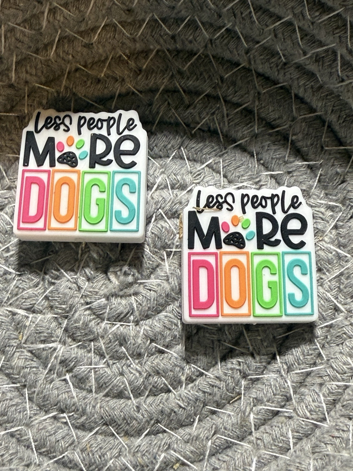 Less People More Dogs Silicone Focal Beads DIY Crafts Beadable Pens Pcs 2