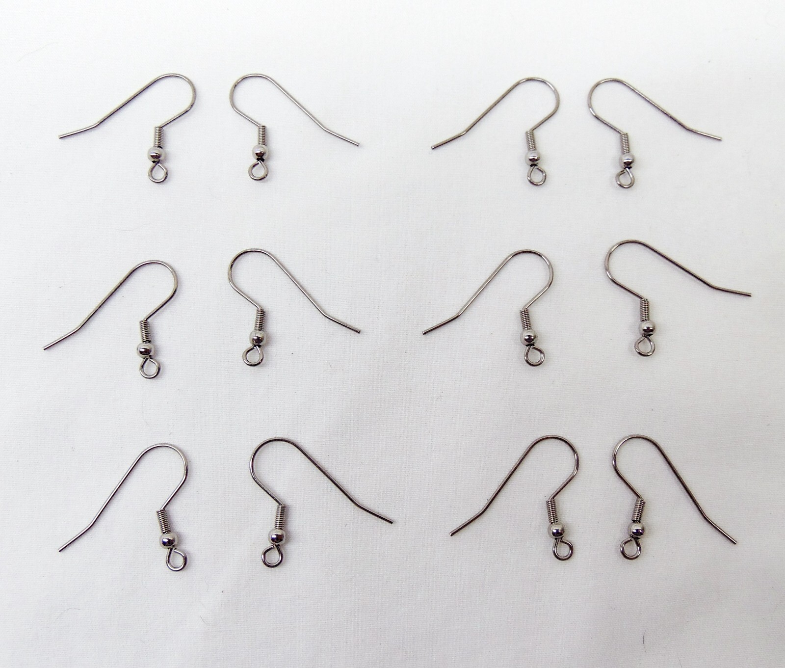 Stainless Steel Ear Wires 150 ~ Bead/Coil ~ Earrings French Hooks 22-24mm post