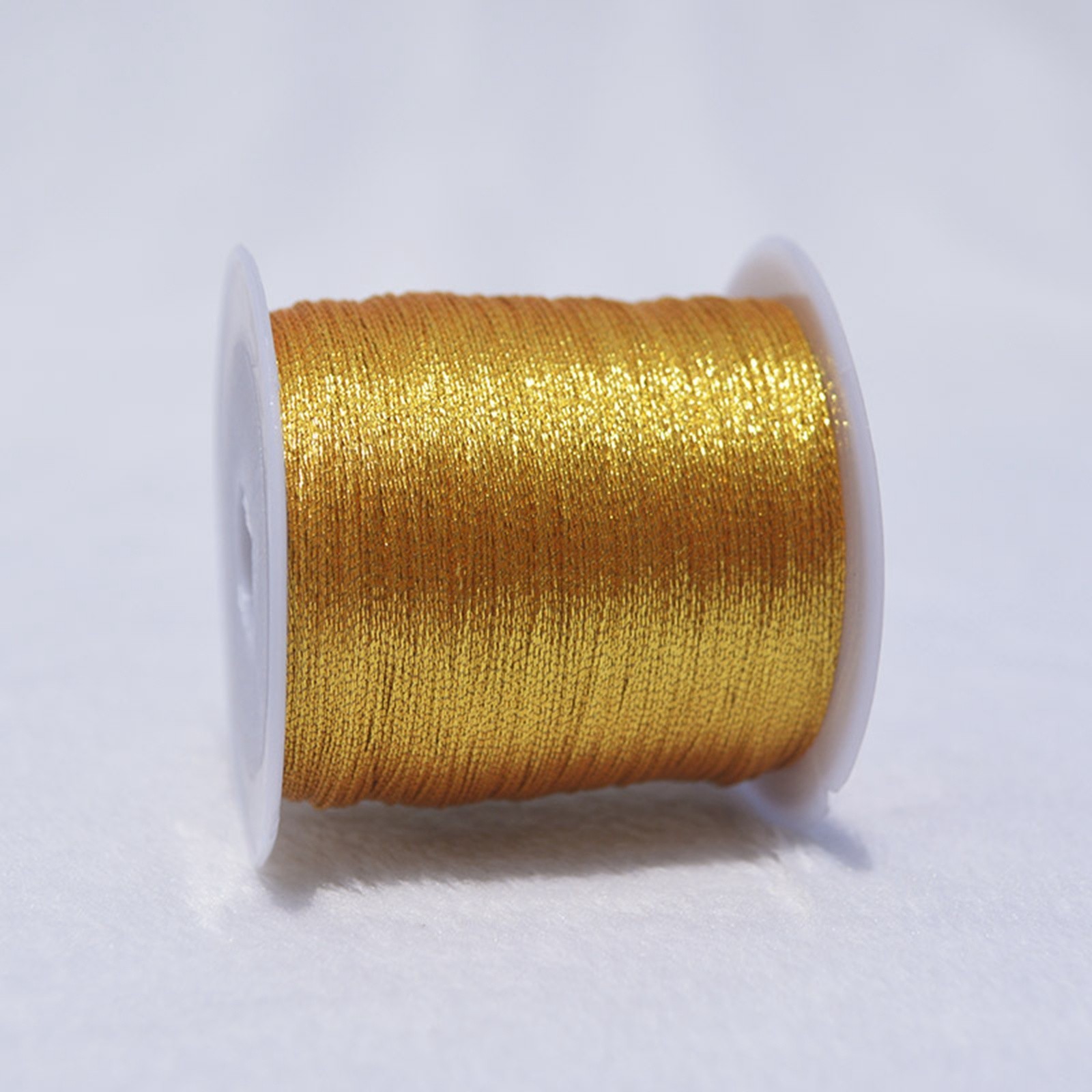 2 Spool Metallic Tinsel Cord Thread Beading Braided String Craft Jewelry