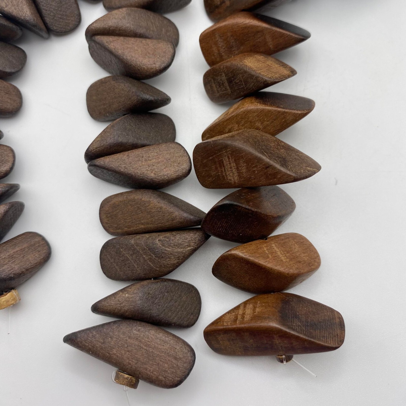 6 Strands Wooden Beads Round Shaped & Asymmetric Shaped Beads DIY Jewelry Making