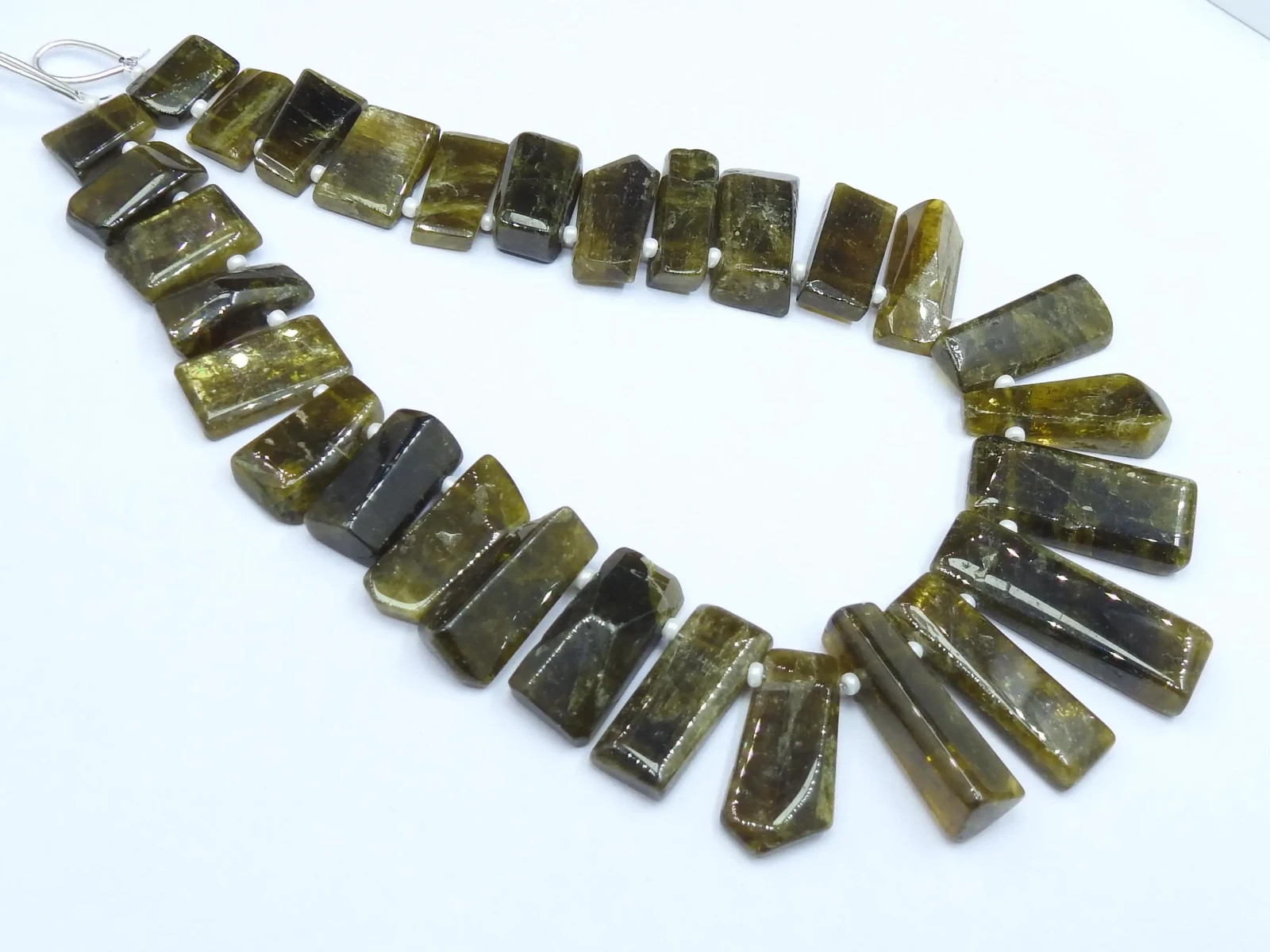 Natural Chrome Diopside Briolette Beads Green Gemstone 11″Strand Loose Craft