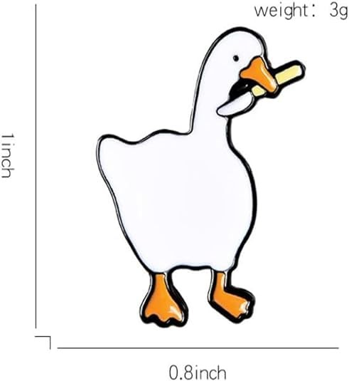 1-3PCS Cute Animal Brooch Cute Enamel Cat Oil White Goose Duck Pins Funny f – 01