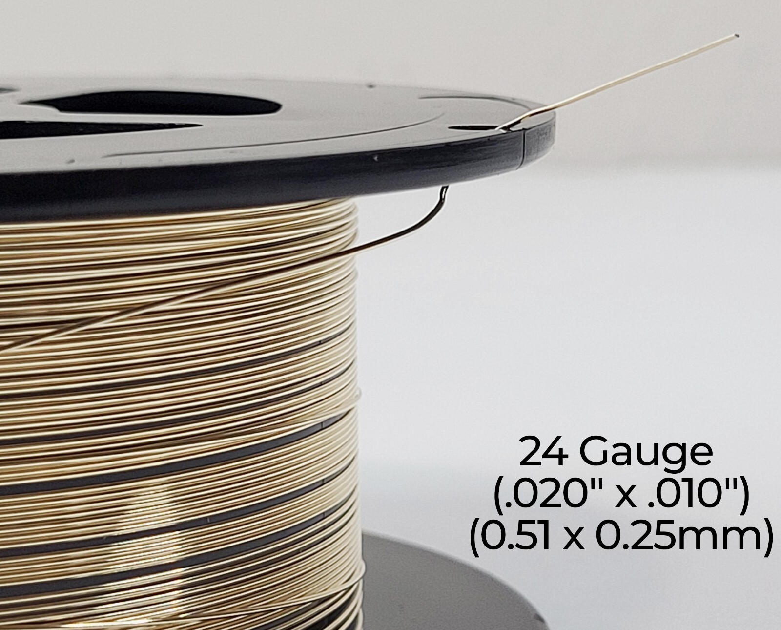 14/20 Yellow Gold-Filled Wire | Half Round | Dead Soft | 6-24 Gauge | 1-10 ft