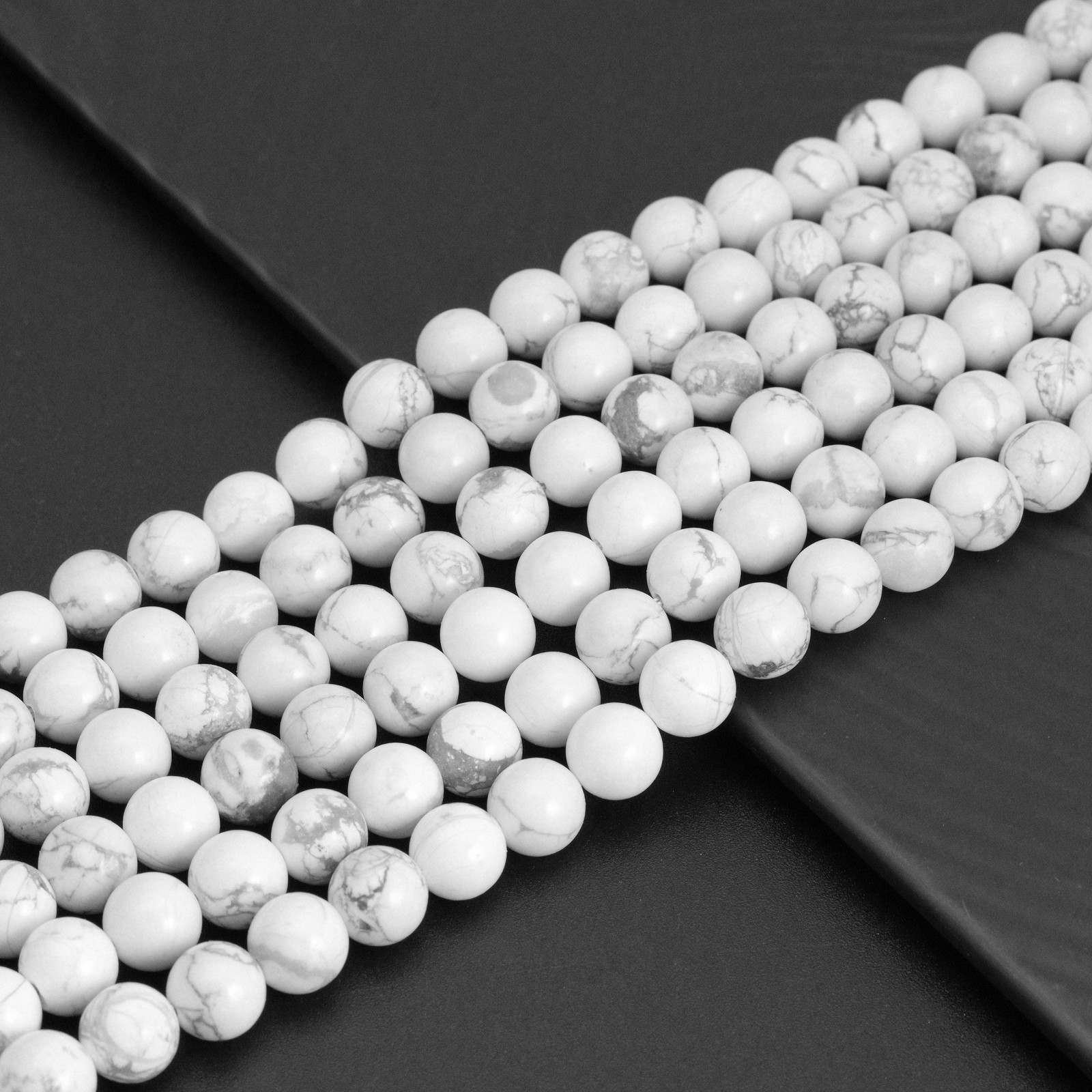 Natural Shinny Smooth Howlite Beads, 8mm./10mm, sku#U2159