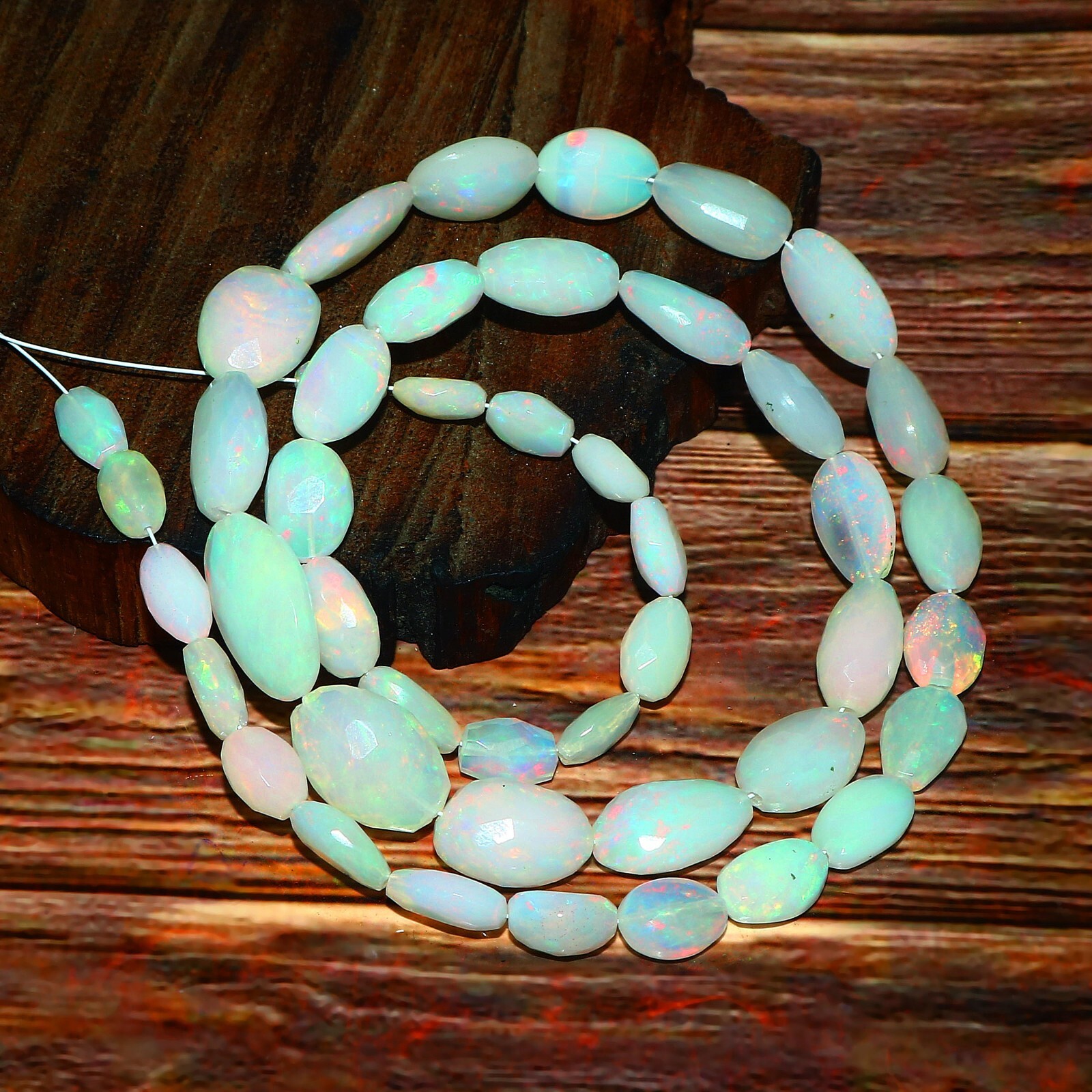 Top Quality 82 Cts Ethiopian Opal Beads Nuggets Necklace Beads NB255