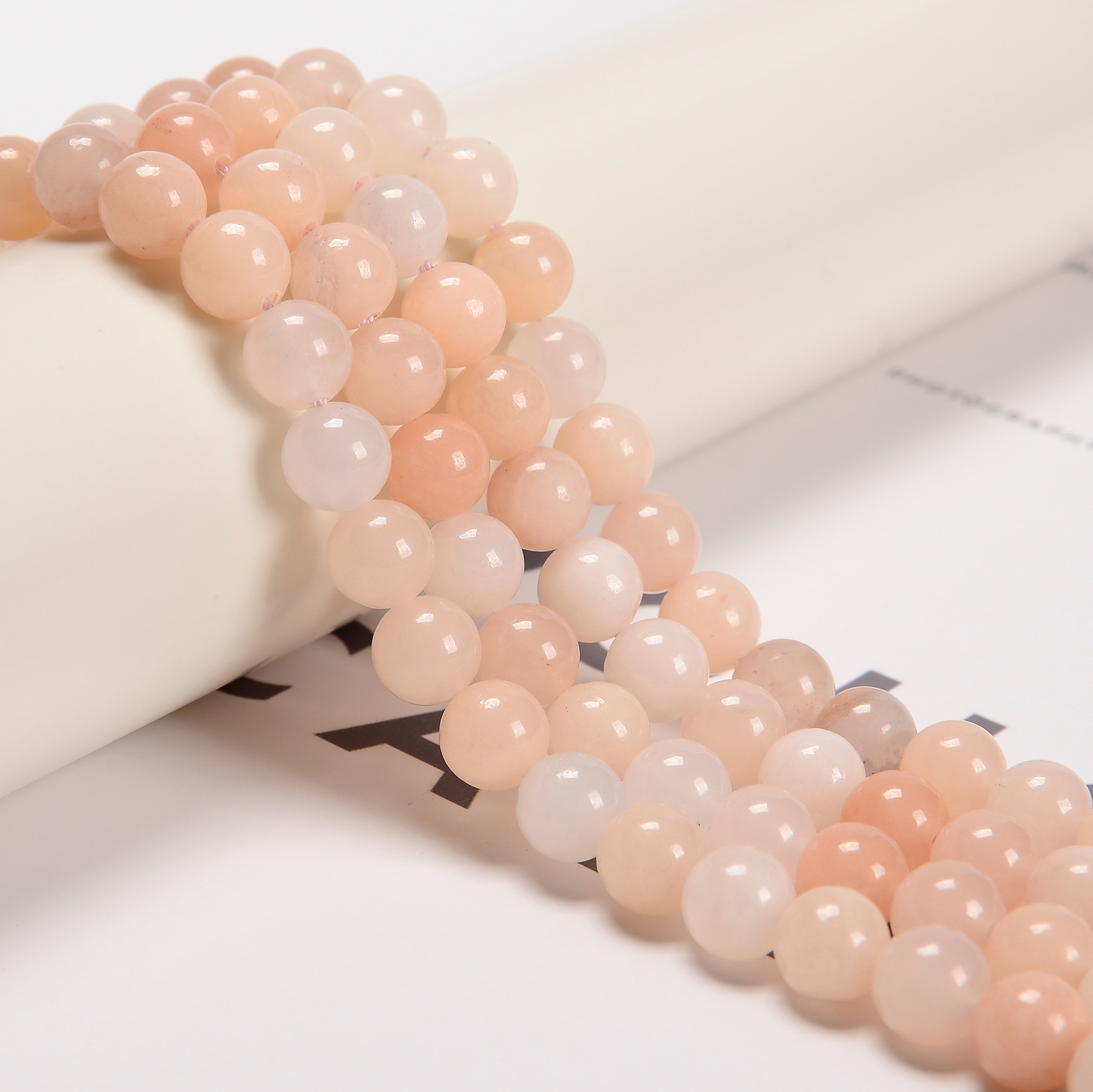 Pink Aventurine Smooth Round Beads 6mm 8mm 10mm 12mm 15.5″ Strand