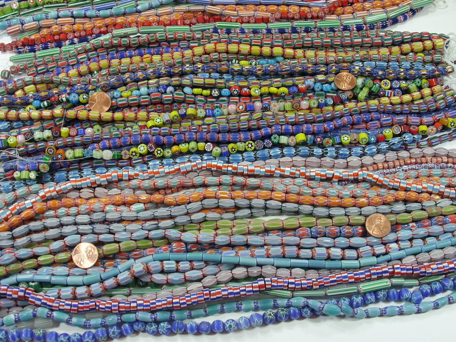 90 Strands 15″ Assorted India Handmade Chevron Beads Wholesale Bulk Lot (Q-3) ⭐