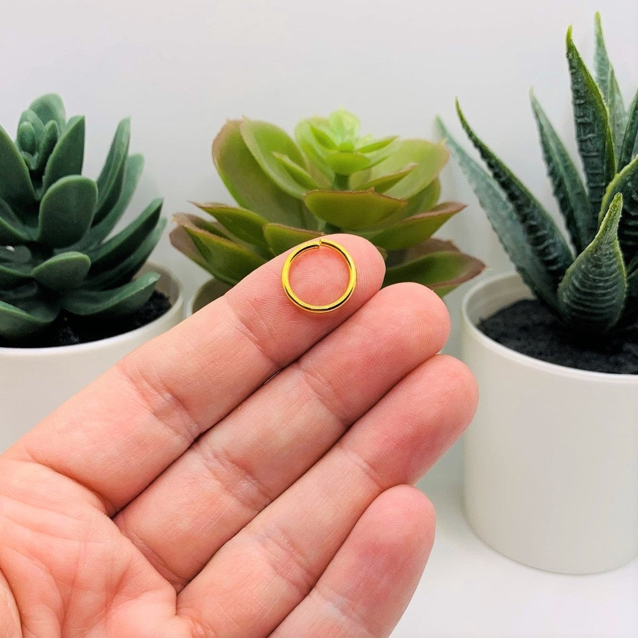12mm, 17g, Gold Plated Open Jump Rings – US Seller