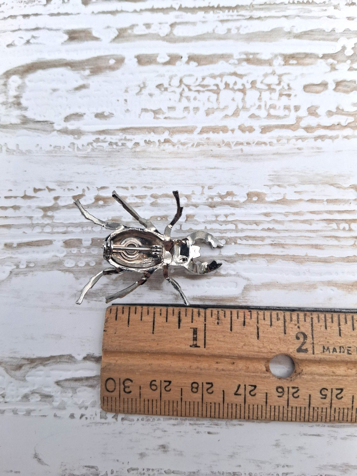 Silver Plated Brooch Setting Beetle Lot of 8