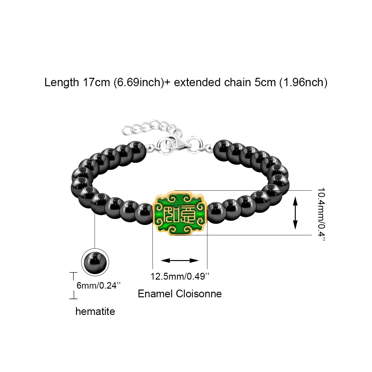 Ancient Chinese Symbol Blessings Ruyi Bracelet, Auspicious Good Luck Gifts, – 02