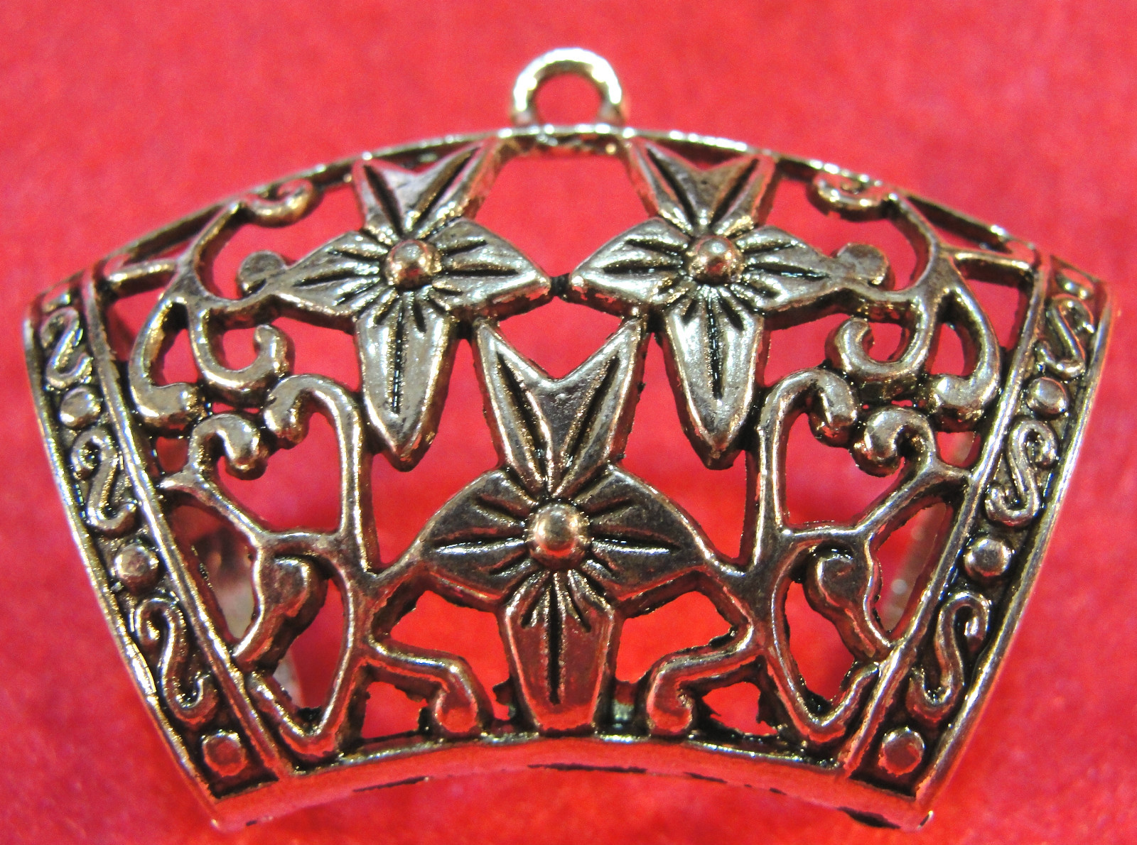 5Pcs. Tibetan Silver Huge FLOWER Pendant Scarf BAIL Connectors Findings SBA97