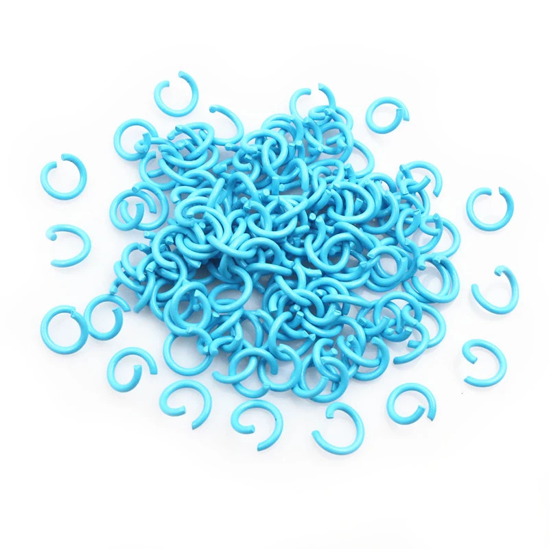 200Pcs 6/8/10Mm Colorful Metal Open Jump Rings for Necklace Chains Split Rings D