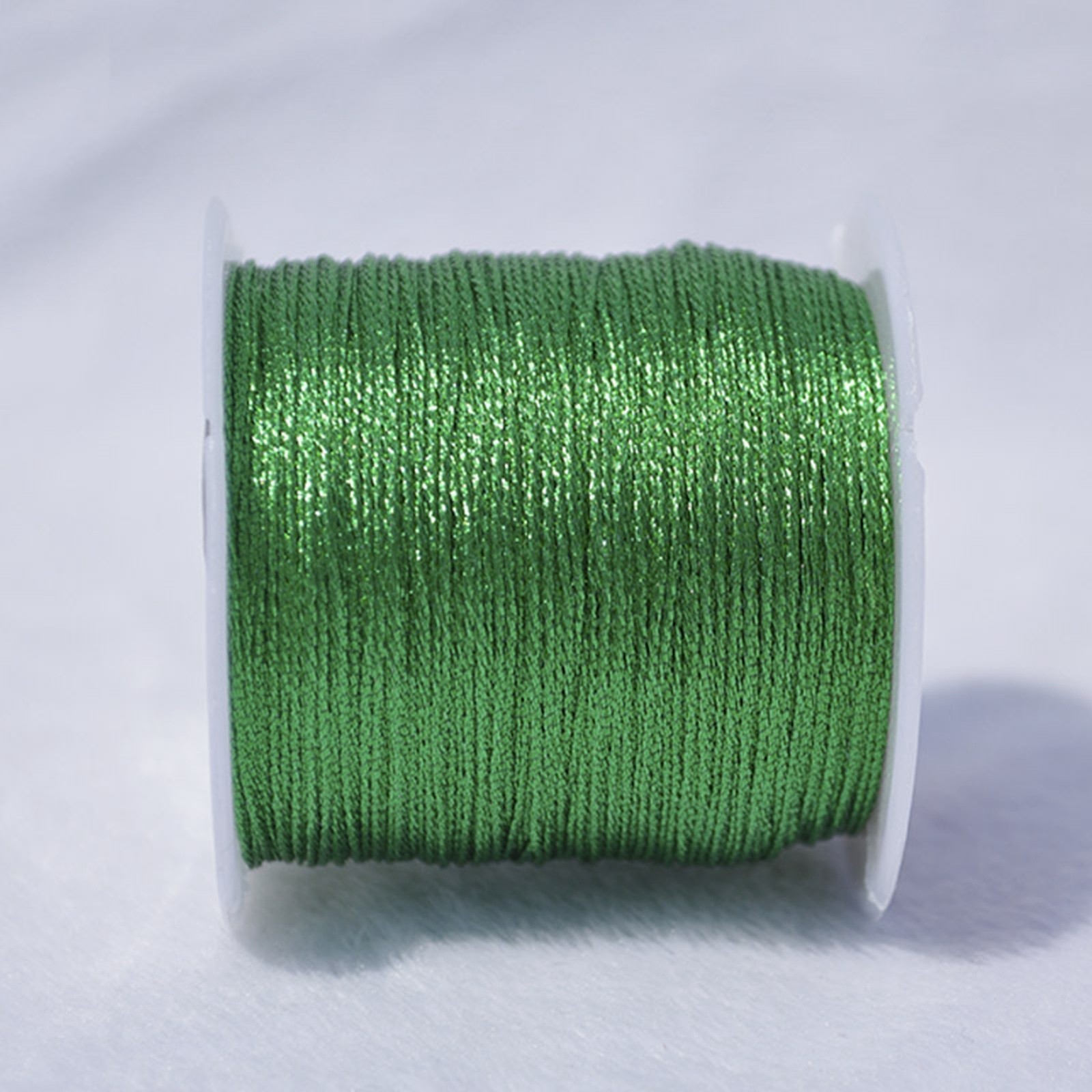2 Spool Metallic Tinsel Cord Thread Beading Braided String Craft Jewelry