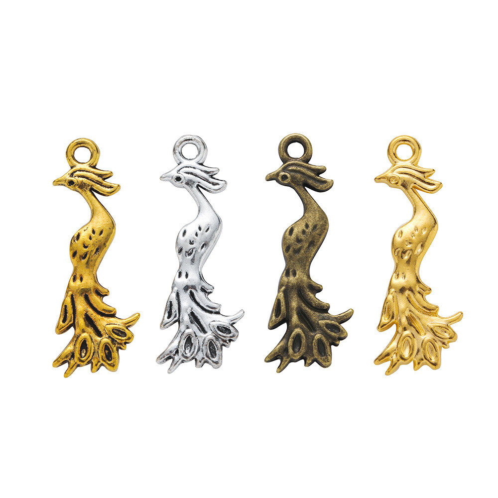 20pcs 31*11*3MM Alloy Charm Peacock Pendant for DIY Jewelry