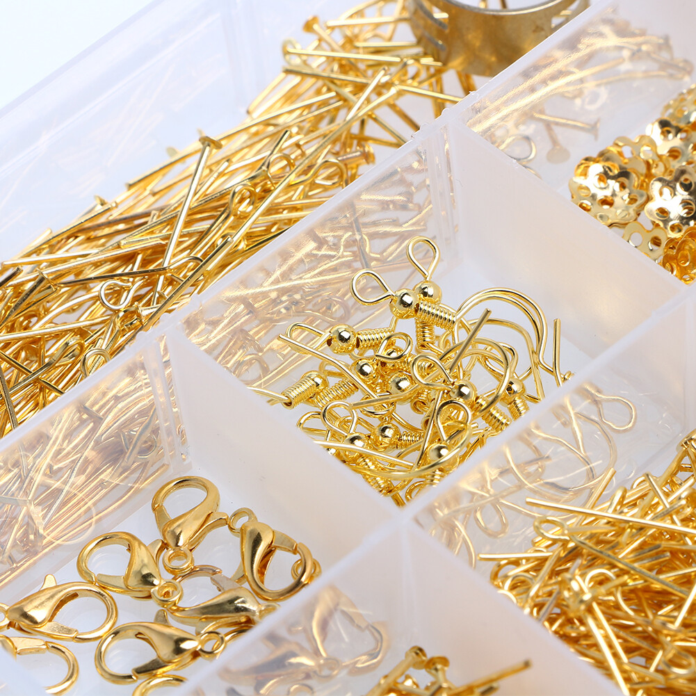 Jewelry Making Supplies Starter Kit Earring Findings Beading Wires Pliers Set