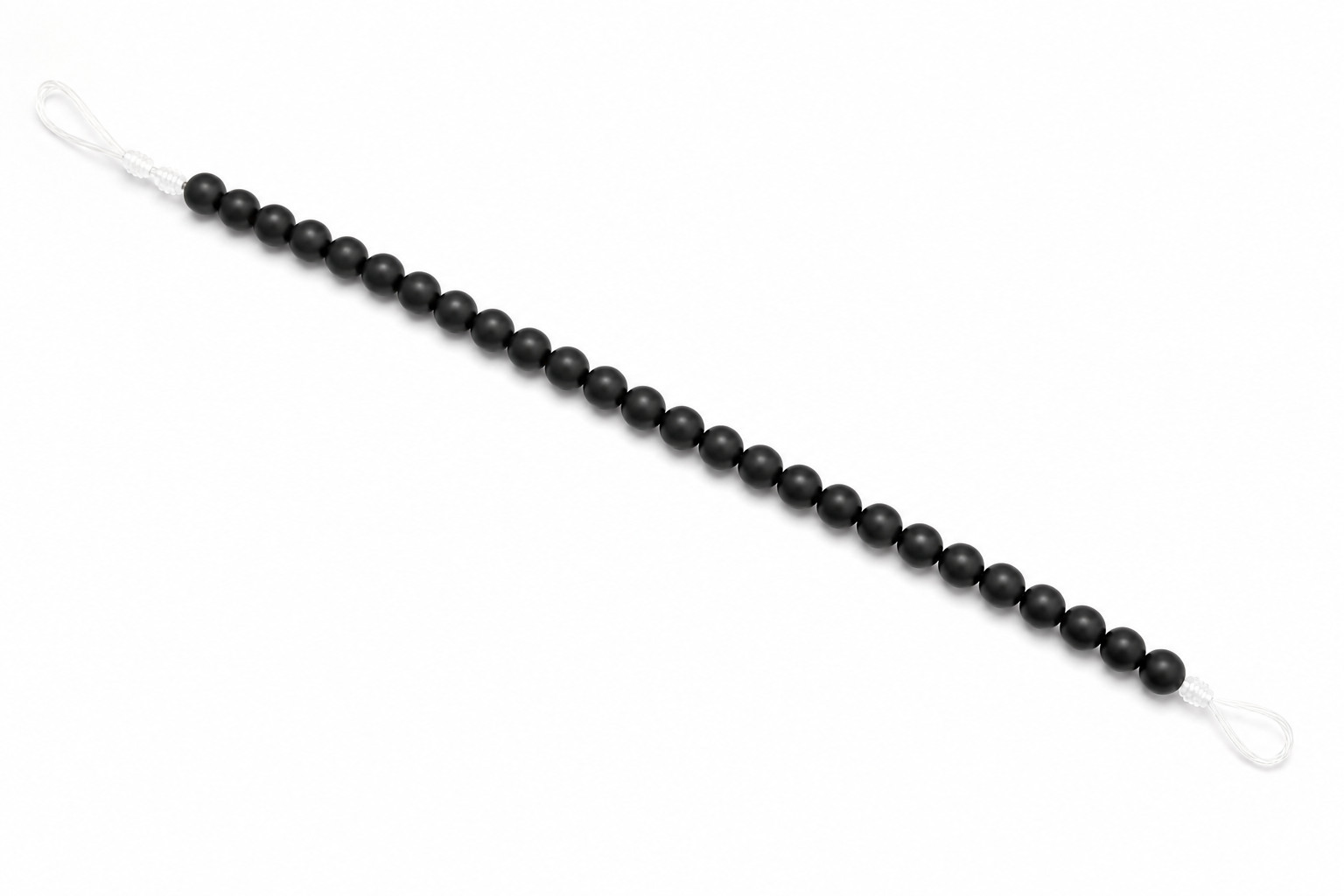 Black Matte Onyx Round Gemstone Beads Strand 15 Inch Natural Frosted
