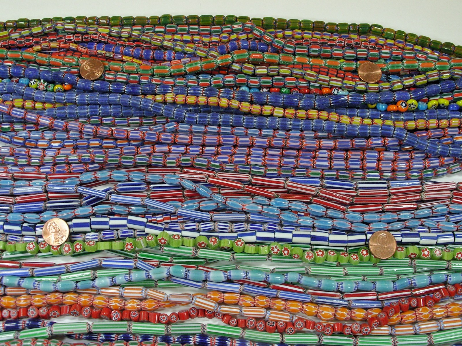 90 Strands 15″ Assorted India Handmade Chevron Beads Wholesale Bulk Lot (Q-3) ⭐