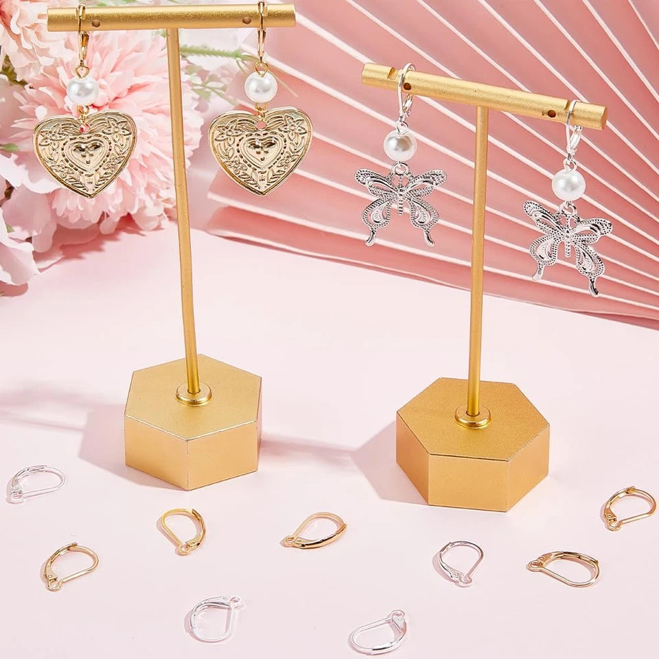 1 Box 60Pcs Leverback Earring Findings 24K Gold & 925 Sterling Silver Plated …