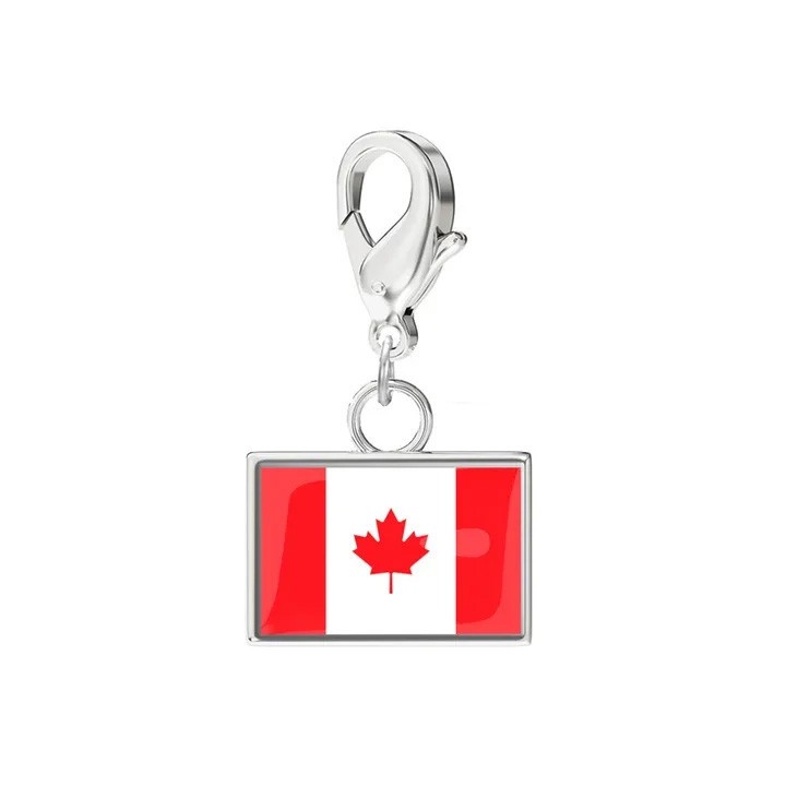 Stainless Steel DIY accessories Custom 6.6mm*10mm National Country Flags Charms