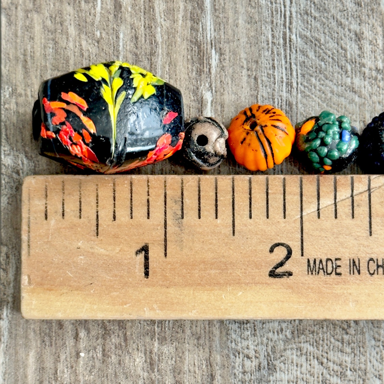 Artisan Handcrafted Glass Beads Multicolor Lot Imperfect
