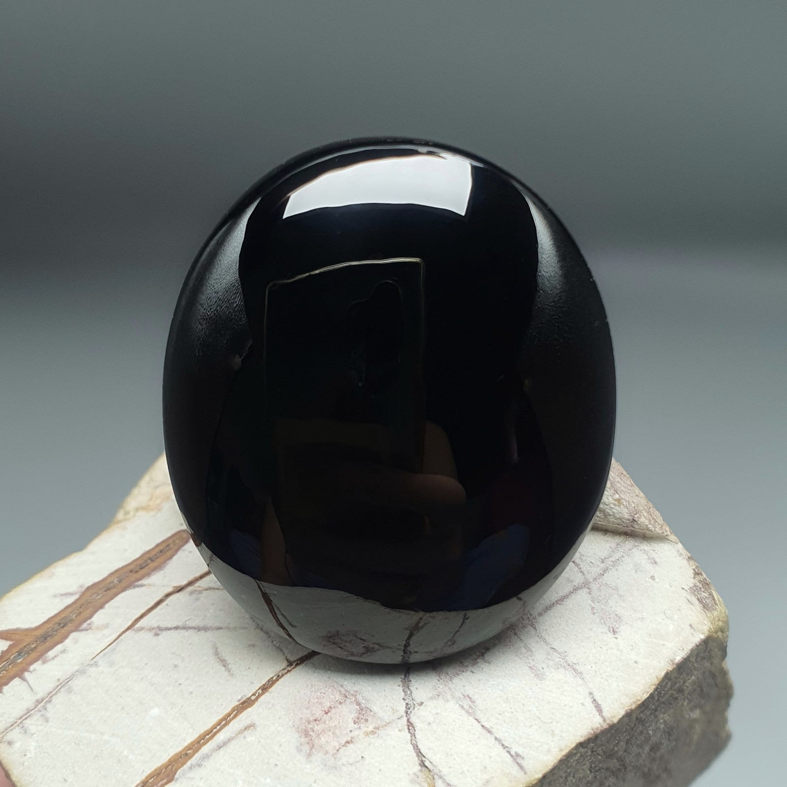 Black Spinel Natural Pleonaste Rare hand polished cabochon Thailand Kanchanaburi