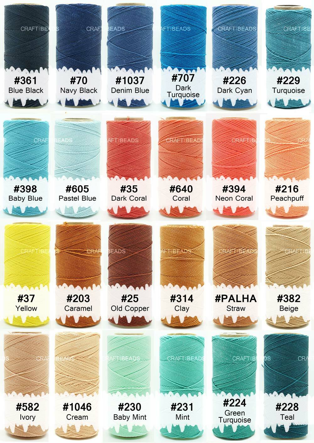 0.5MM Waxed Polyester Linhasita Cord Macrame Bracelet Thread String 368yds Spool