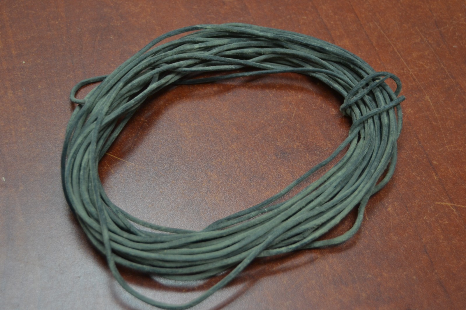 10 METER DARK GREEN FAUX LEATHER BEADING CORD STRING 3MM #T-2763C