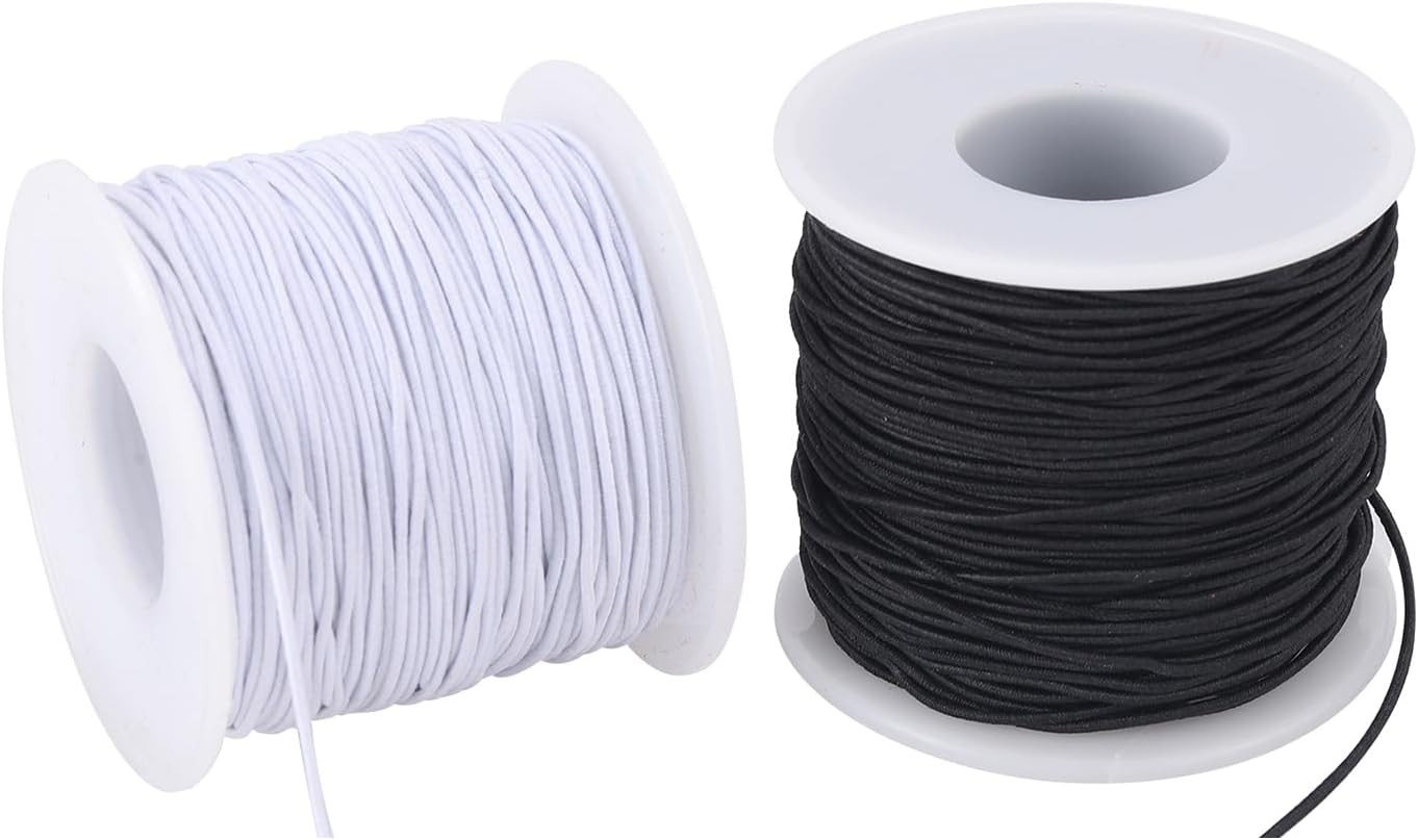 Stretchy String for Bracelets, 2 Rolls 0.8Mm,1 Mm,1.5Mm,330 Feet Sturdy Elastic