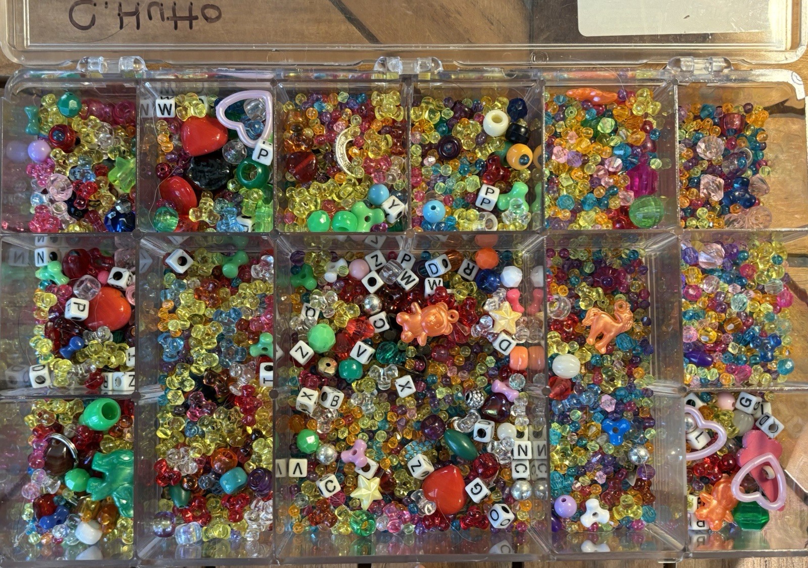 The Beadery Neon Glow In Dark Animal Letters Bead Beading Jewelry Making Kit